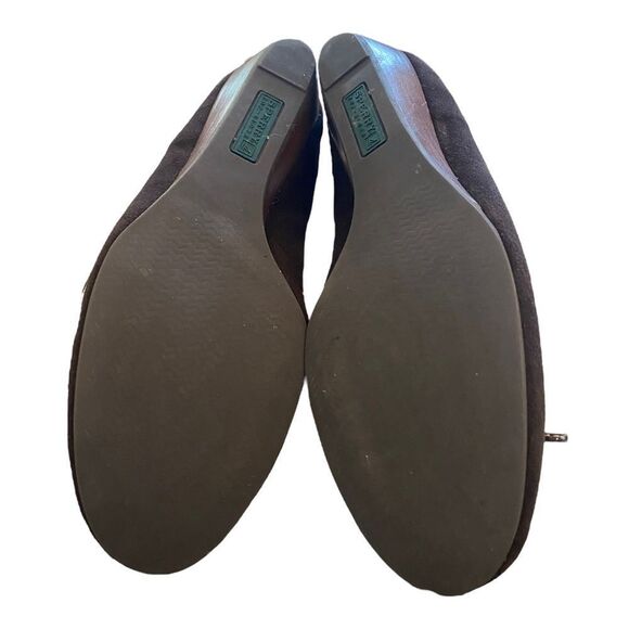 SPERRY Women's Brown Suede Slip-On Wedge Bow Shoes 10 - Picture 6 of 6